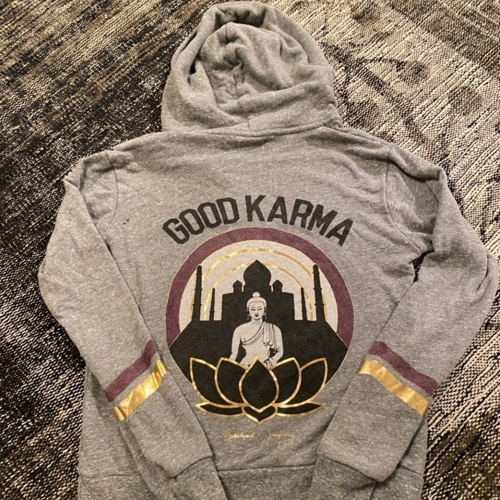 Spiritual Gangster Good Karma Gray Hoodie